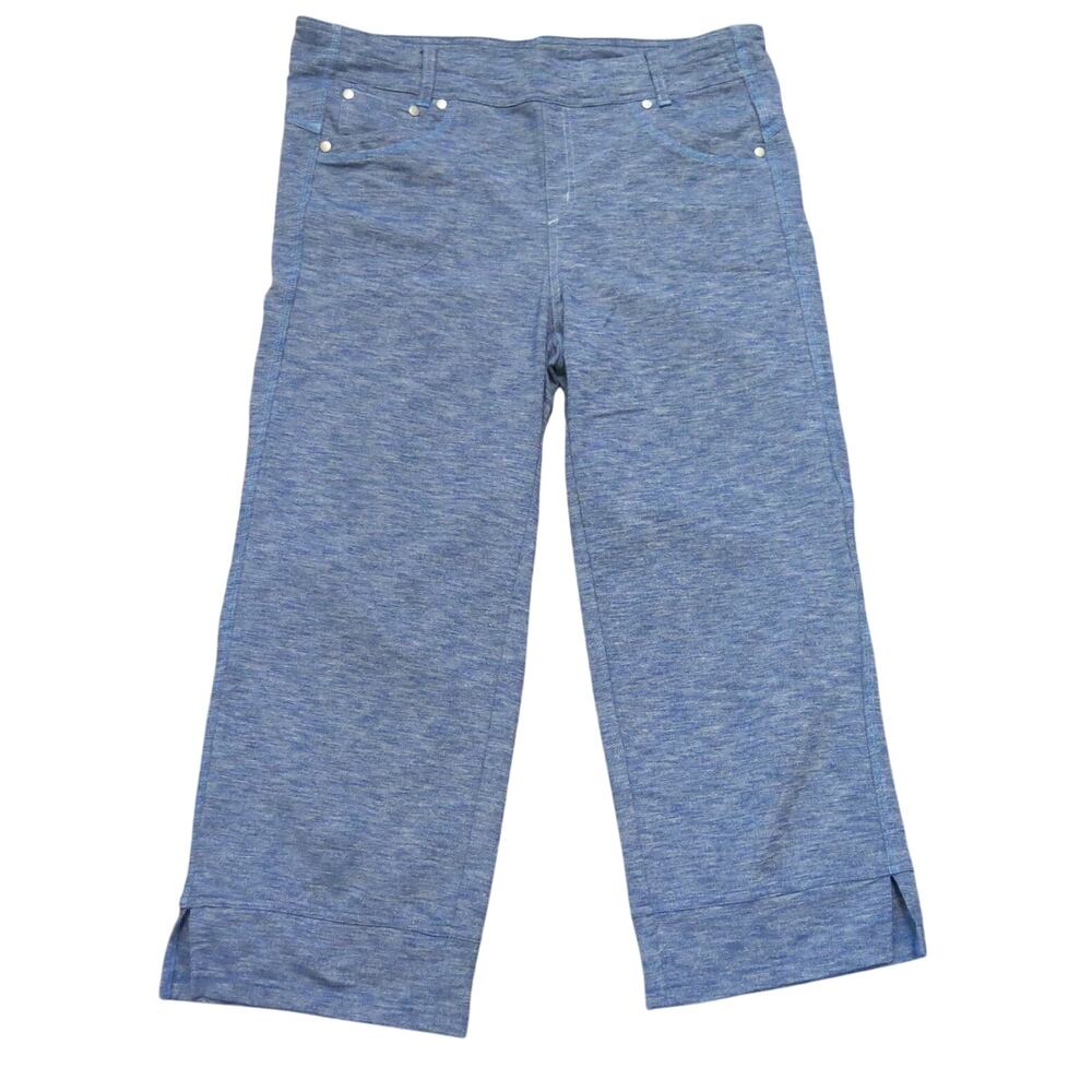 KUHL Born in the Mountains Crop Leggings Size 12 Women Athleisure Outdoor Blue